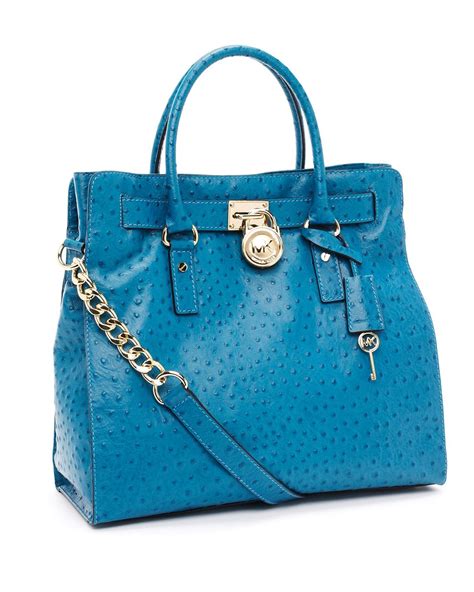 michael kors hamilton large tote turquoise|Michael Kors nouveau Hamilton bag.